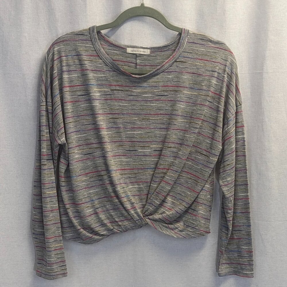 Caution to the Wind Size Medium Cropped Tee